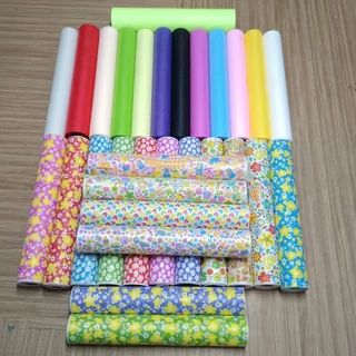 กระดาษสาเกาหลีเนื้อแข็ง แบบม้วน สีสดใส หน้ากว้าง 54cm. ยาว25หลา สำหรับใช้ห่อช่อดอกไม้ ห่อของขวัญ งานประดิษฐ์ต่าง ๆ