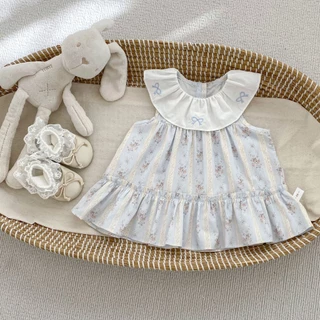 (พร้อมส่ง/ส่งด่วน🛵) Summer Collar Dress ชุดเดรสเด็กผู้หญิง-เสื้อผ้าเด็ก Minimal สไตล์เกาหลี จาก the.ugly.duckling