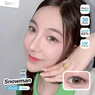 🔥คอนแทคเลนส์✨ขนาดบิ๊กอายโตมาก✨Snowman ( ilens )✨Brown/Gray