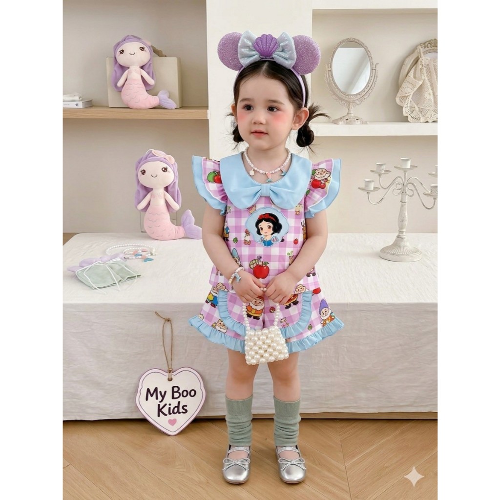 ชุดเซตเด็ก ลูกสาว พิมลายเจ้าหญิง น่ารักมาก สวยทุกลาย