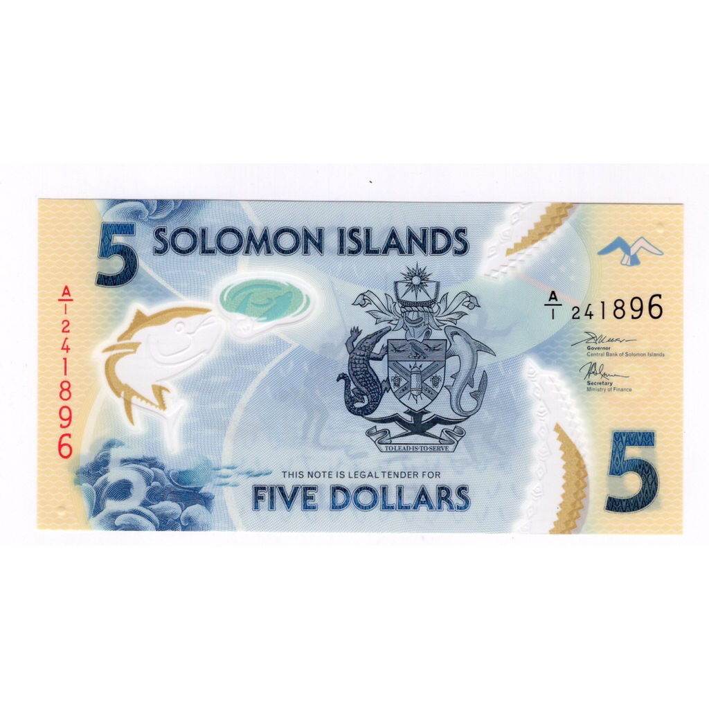 Solomon Islands > 5 Dollars 2019 UNC Polymer