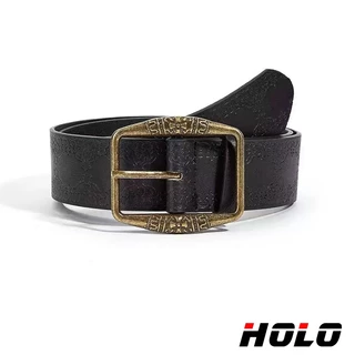 HOLO เข็มขัดผู้หญิงสไตล์วินเทจอเมริกัน สี น้ำตาล ดีไซน์ชาติพันธุ์ เข้ากับกางเกงยีนส์และชุดลำลอง ดูหรูมีสไตล์