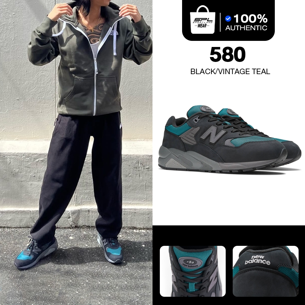 New Balance รองเท้าผ้าใบ รองเท้าลำลอง NB UX 580 BlackVintageTeal MT580VE2 (5800)