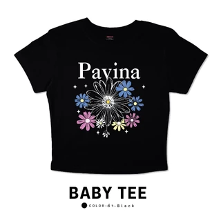 ONESTEP BABY TEE l เนื้อผ้านุ่ม Super Soft ผลิตจาก cotton แท้ 100% หนานุ่ม อย่างดี ใส่สบาย ไม่ร้อน ลาย PAVINA 298 - Wome
