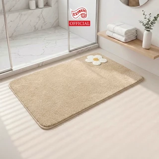EXPRESS CARPET พรมเช็ดเท้า45x70cm หนานุ่มพร้อมส่ง พรมห้องน้ำ มีกันลื่น ขนนุ่มสีสวย ซักได้ แห้งไว