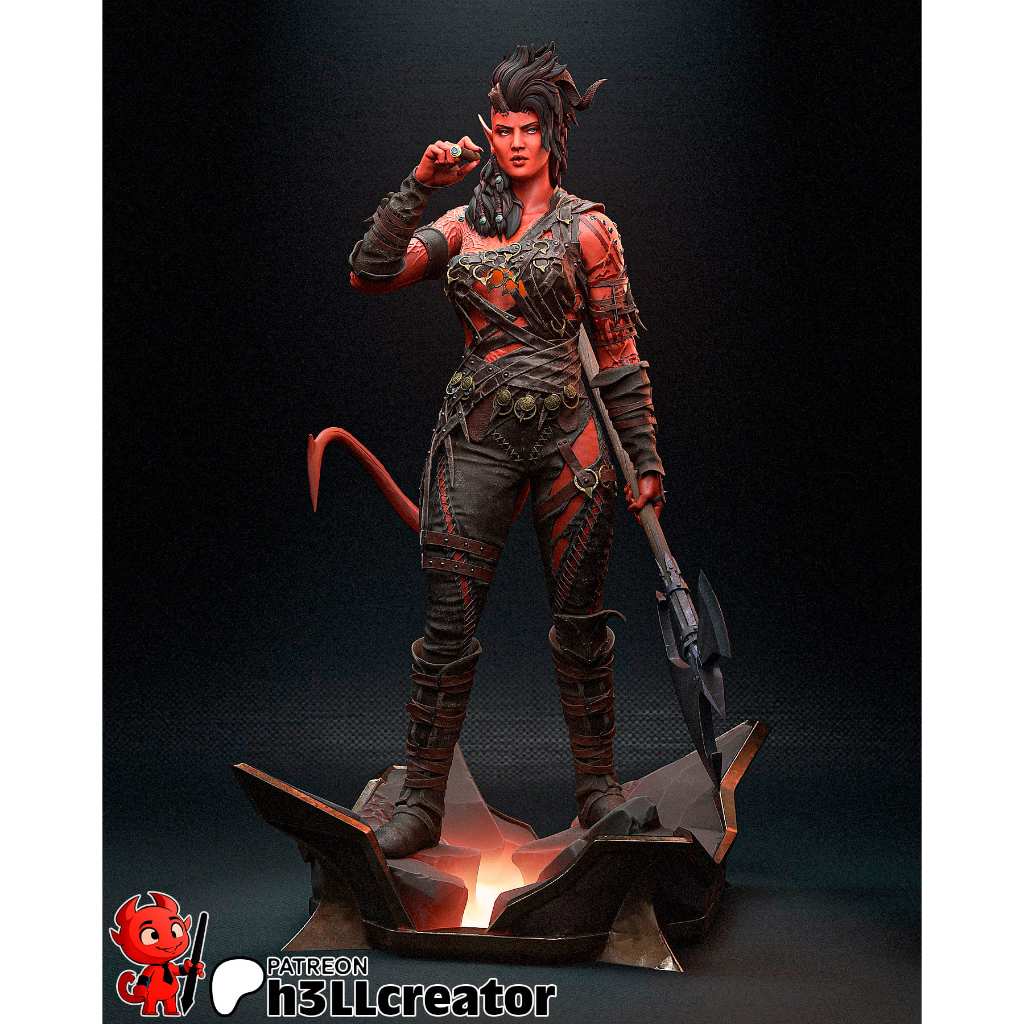Karlach : Model Figure Resin โมเดล ผลิตตามสั่ง Bust DnD