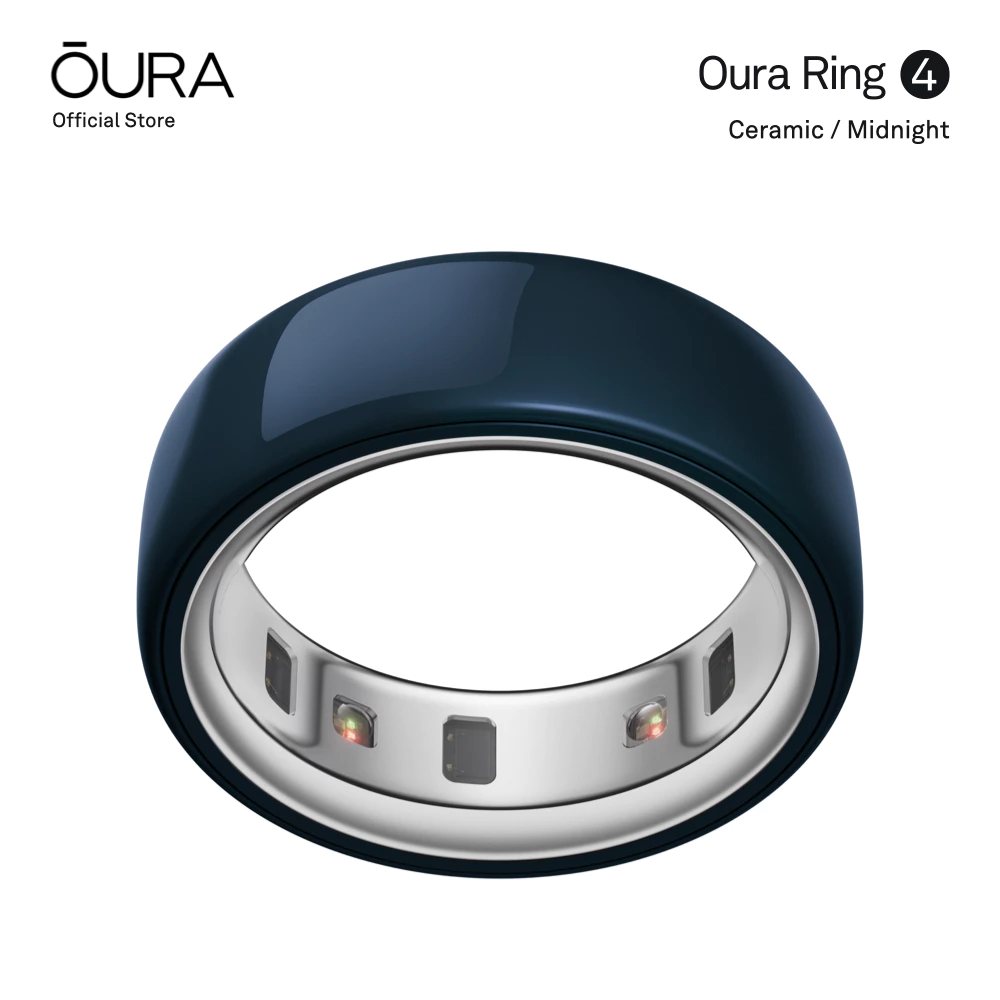 Oura Ring 4 Ceramic แหวนอัจฉริยะ รุ่น เซรามิก Smart Ring - แหวนติดตามสุขภาพ สีน้ำเงินเข้ม / Midnight