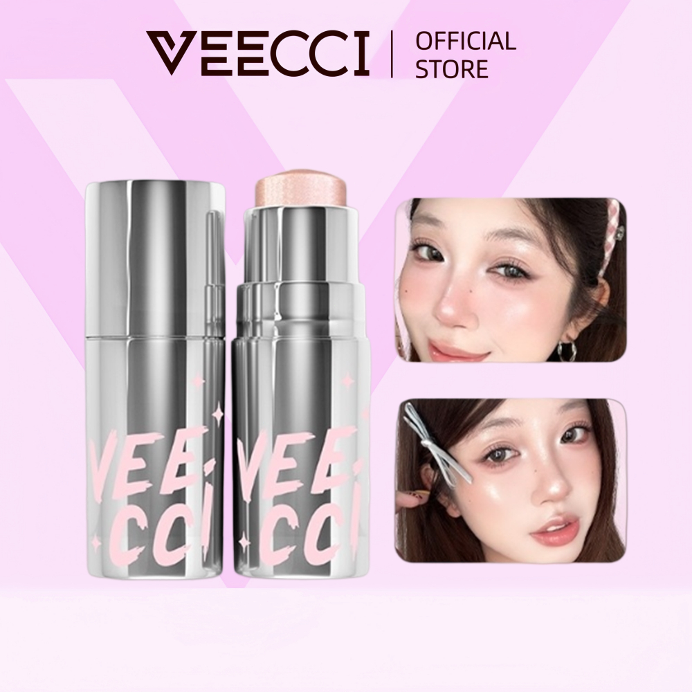 VEECCI ไฮไลท สติ๊ก ชิมเมอร์ อเนกประสงค์ ใบหน้า สามมิติ รายวัน แต่งหน้า แบบพกพา ไฮไลต์ 5g(100% ของแท้)