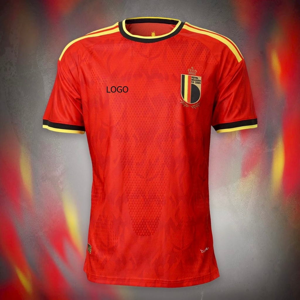 New! Player [สต็อกในไทย]เสื้อฟุตบอล งานเกรดเพลเยอร์นักเตะสีแดง เสื้อกีฬาคุณภาพพร้อมโลโก้ พร้อมรีดเบอร์ชื่อได้ทุกตัว
