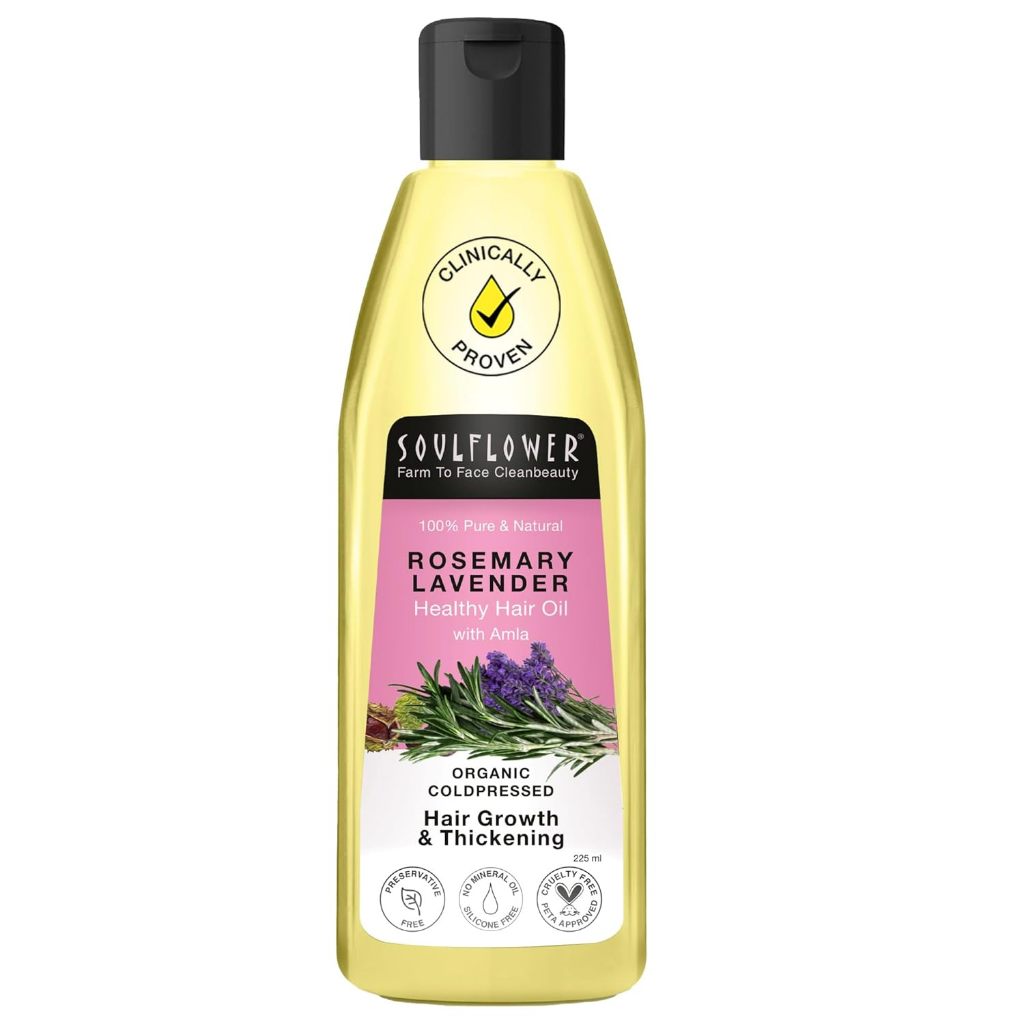 น้ำมันใส่ผม โรสแมรี่ ออร์แกนิค สกัดเย็น | Soulflower Organic Rosemary Hair Oil | Undiluted Cold Pressed Oil