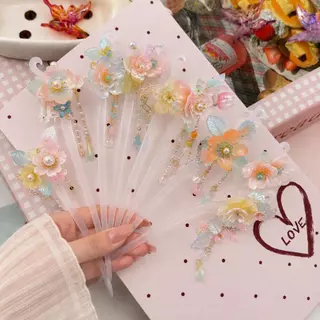 ปิ่นปักผมเรซิ่นจีน ปิ่นจีน ฐานปิ่น ยาว 17-18 cm. สำหรับตกแต่งเครื่องประดับแฮนด์เมด ขายเป็นชิ้น DIY