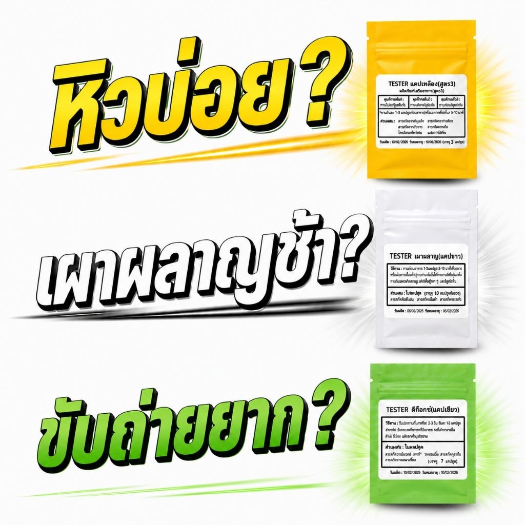คุมหิว เผาผลาญ ดีท็อก ขนาด 60 tester