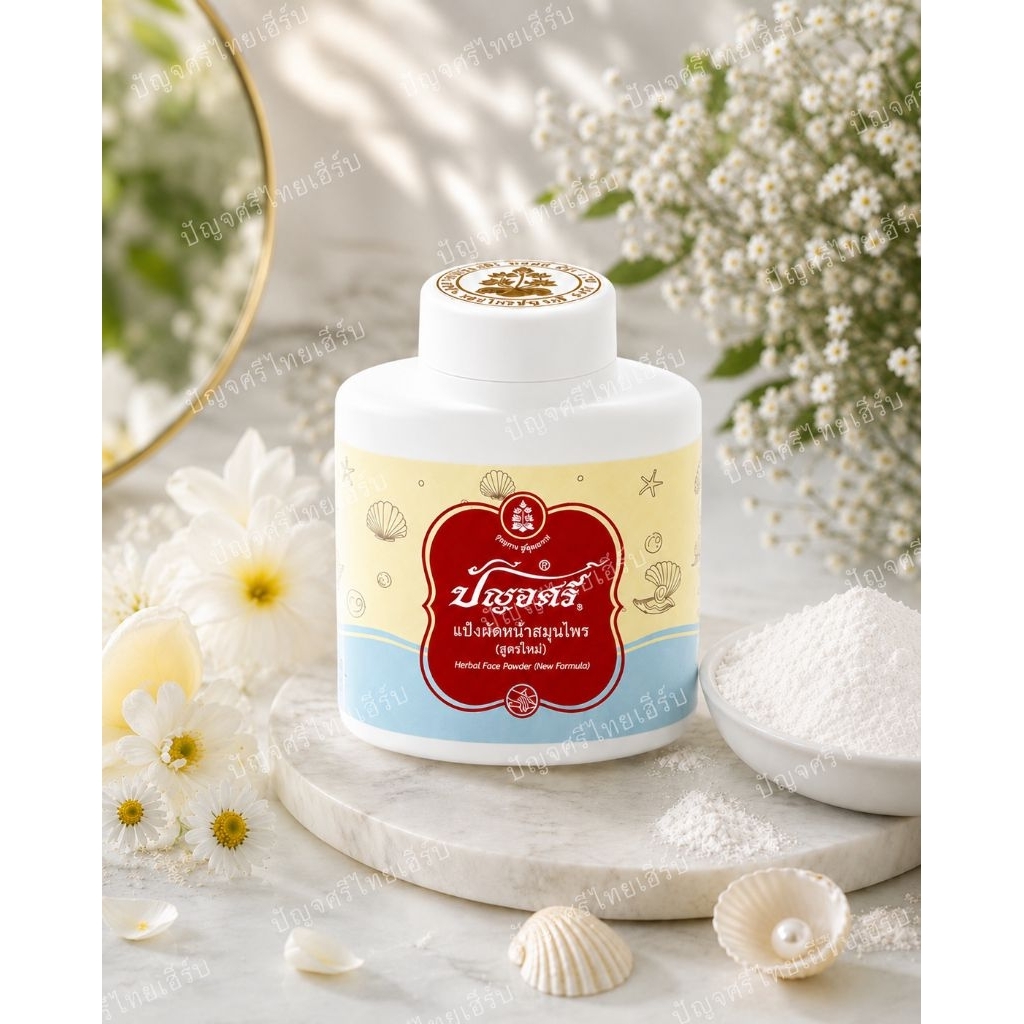 ปัญจศรีแป้งสมุนไพรผัดหน้า 60 g. สูตรใหม่