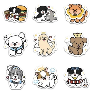 [พร้อมส่ง] 70 ชิ้น PVC Sticker สติกเกอร์ DIY ลาย การ์ตูน ลูกหมา ลูกสุนัข น่ารัก Cute Puppy Cartoon กันละอองน้ำ
