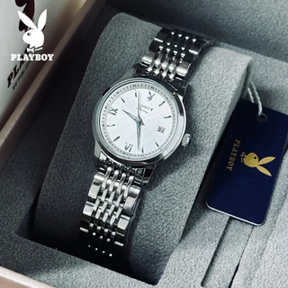 PLAYBOY สปอตสินค้า นาฬิกาข้อมือผู้หญิงกันน้ำ Designer Watch ของแท้ แฟชั่น สีดำ ทอง เงิน รับประกัน 3 ปี 100% ของแท้5556