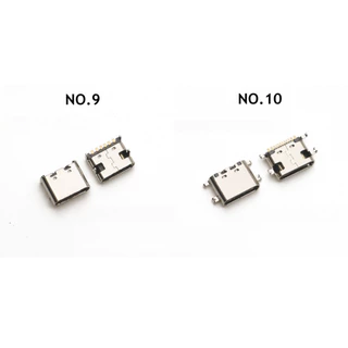 100 ชิ้น 10 ขนาด ชุดปลั๊กชาร์จ Type-C 6Pin/16Pin อะไหล่พอร์ตชาร์จมือถือ แถมกล่องเก็บ