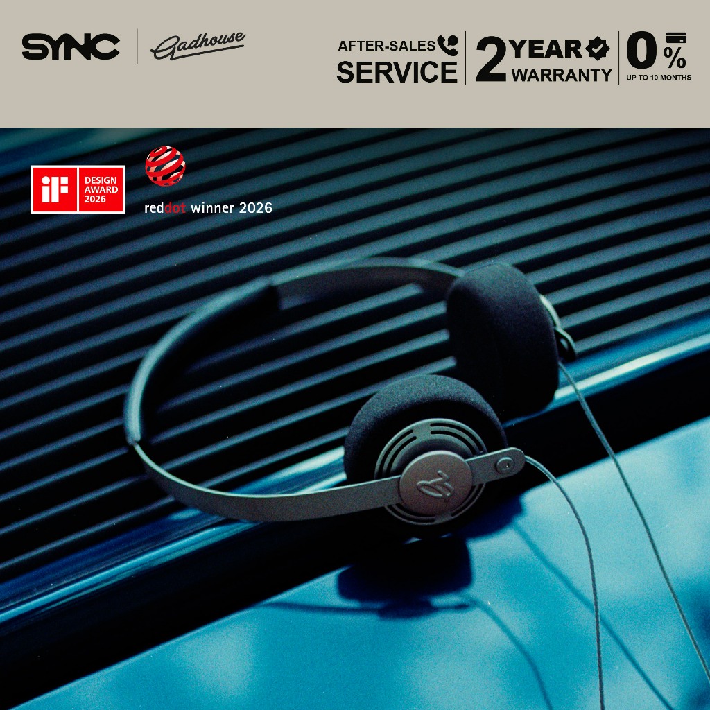 [Red Dot Award & iF Award 2026] Gadhouse Wesley Wired Headphones หูฟังมีสาย ดีไซน์เรโทร 80s มีไมค์ใน