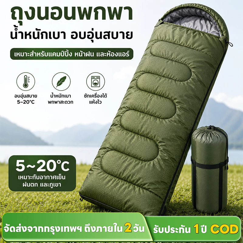 ถุงนอน WAYFARER ใยสังเคราะห์พกพา น้ำหนัก 700/1300 กรัม