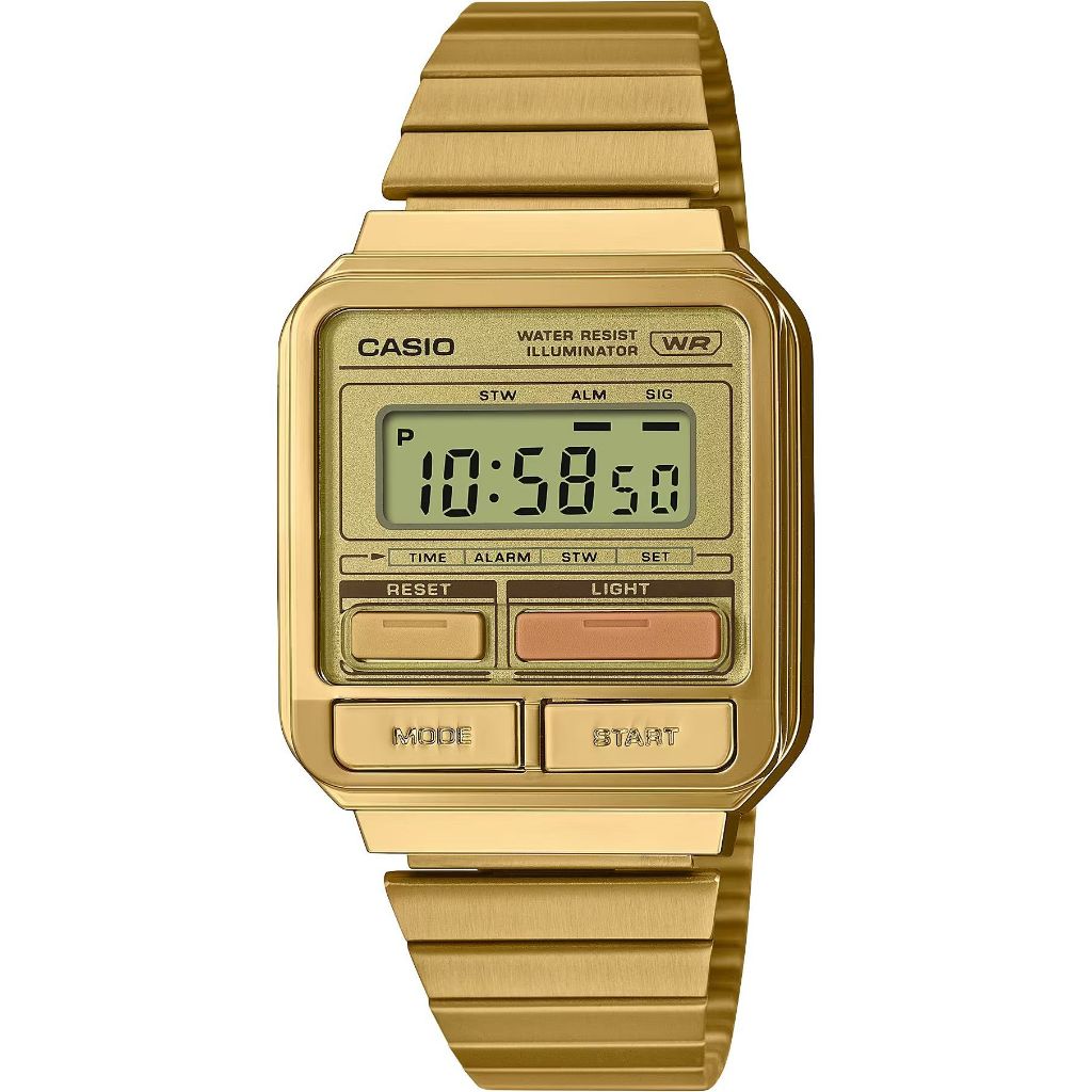 แท้ 100% นาฬิกาCasio  A120 สายสแตนเลส รับประกันศูนย์  A120WEST-1A    รับประกันศูนย์ CMG 1ปี