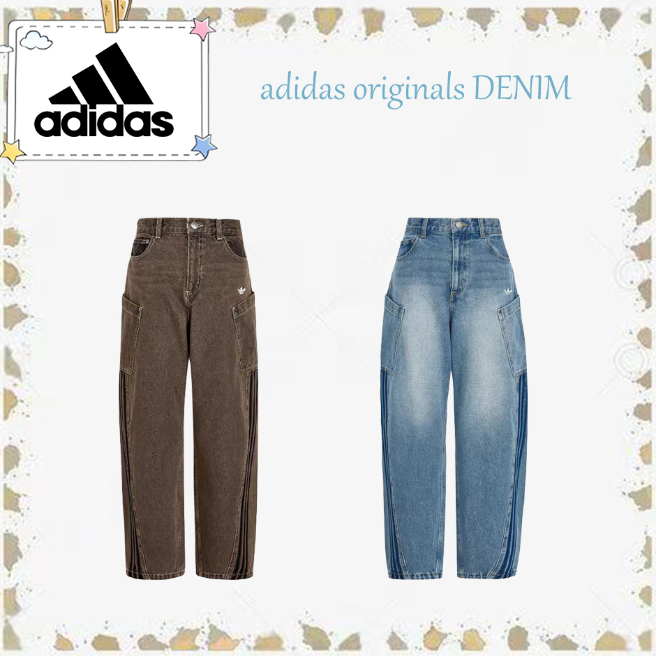 กางเกงยีนส์ adidas Originals DENIM รุ่นผู้หญิง ทรงขาบาน หลวม สบาย เหมาะสำหรับใส่เล่นกีฬาหรือใส่ประจำวัน