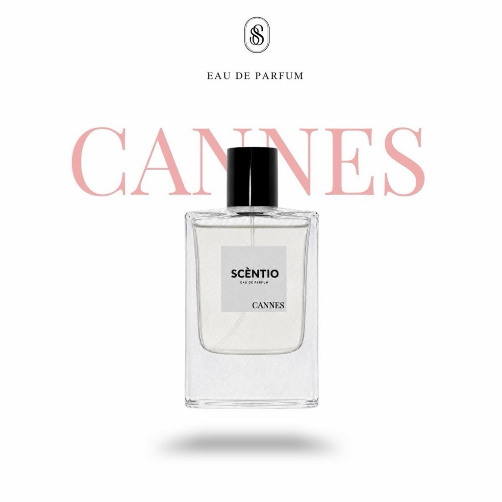 กลิ่นfloral woodyมีเสน่ห์-น้ำหอมผู้หญิงสำหรับฉีดร่างกายSCENTIOกลิ่น CANNES FOR HER น้ำหอมผู้หญิง EDP ขนาด 50 ML.