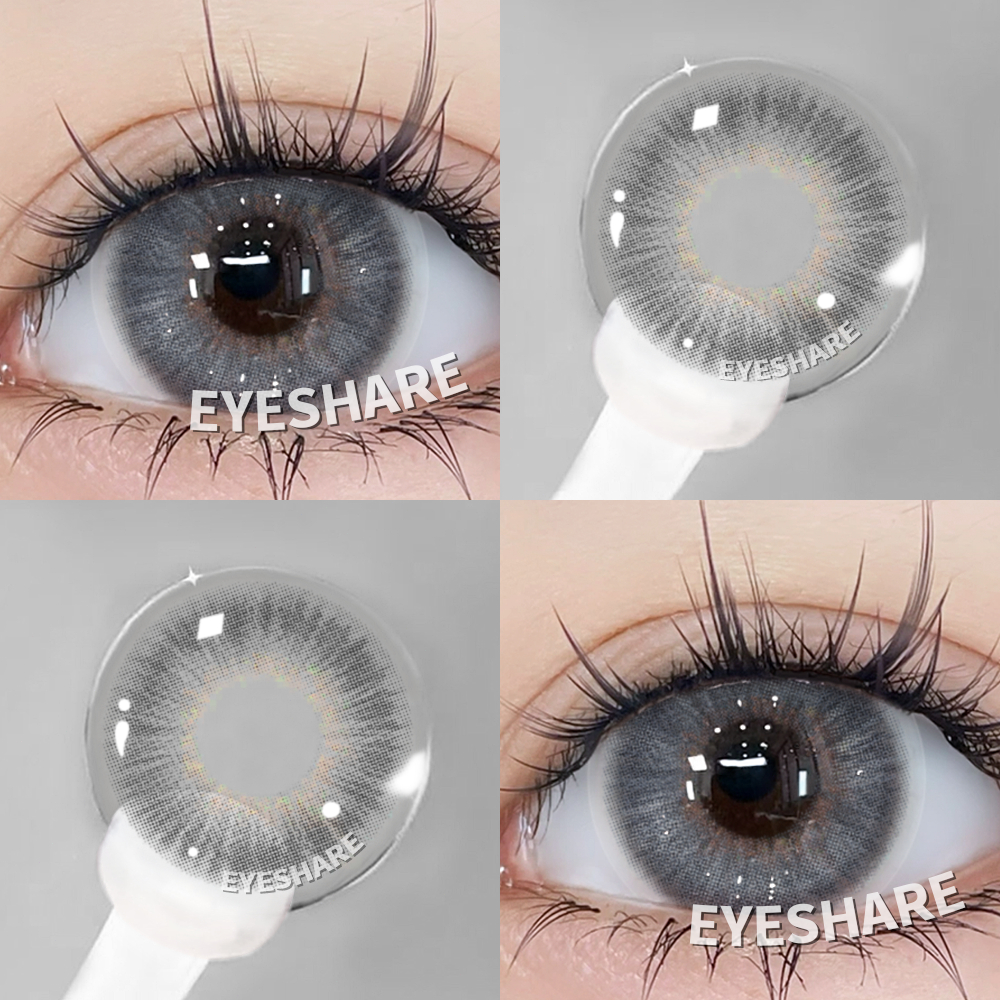 (COD) Eyeshare คอนแทคเลนส์ 1 คู่ COACHELLA สีเทา เลนส์สีธรรมชาติ 14.2mm เลนส์แฟชั่นจัดส่งฟรี