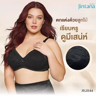 (สินค้าขายดี)Jintana เสื้อชั้นใน จินตนา รุ่น Basic รหัส JB2844 (ไม่มีโครง) สีชมพู เสื้อในเก็บกระชับ ใส่สบาย เสื้อในลายลู