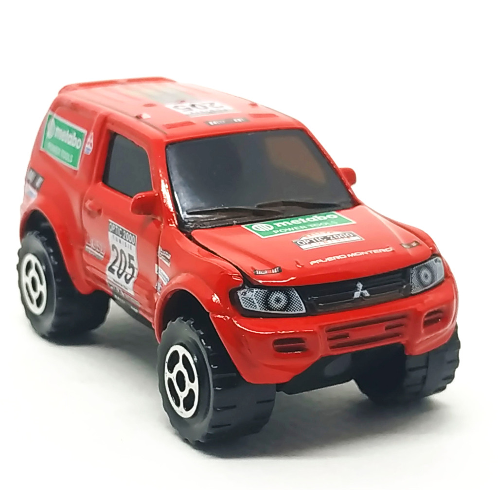 Majorette Mitsubishi Pajero - Metabo 205 - สีแดง / กระจกดำ / scale 1/58 (3 inches) no Package