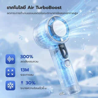 fofox HF22 พัดลมพกพา Mini Fan 100 ระดับความเร็วระเบียบแผ่นทําความเย็นประคบเย็น เสียงรบกวนต่ำ ลมแรง พัดลมมือถือ