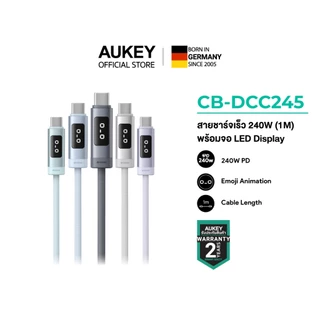 AUKEY CB-DCC245 สายชาร์จเร็ว Circlet Blink 240W EMO USB-C Cable 1m. พร้อมหน้าจอ LED