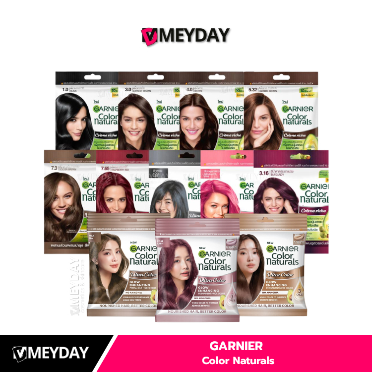 (แบบซอง) การ์นิเย่ คัลเลอร์ แนทเชอรัลส์ Garnier Color Naturals 30g+30ml ผลิตภัณฑ์เปลี่ยนสีผม สีย้อมผม สีผม