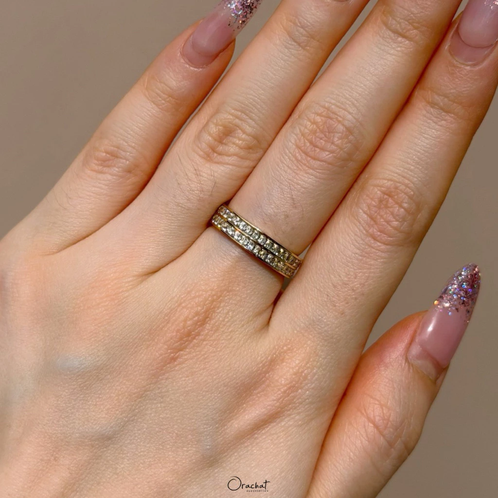 Orachat | Molly 14k ring. (แหวนตัวเรือนสแตนเลส)