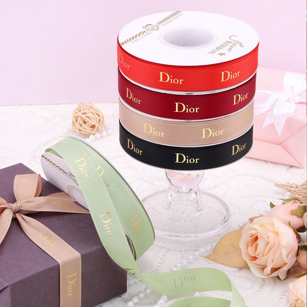 ริบบิ้นผ้า D i o r ดิ ออ ขนาด 2 ซม. 36 ม.