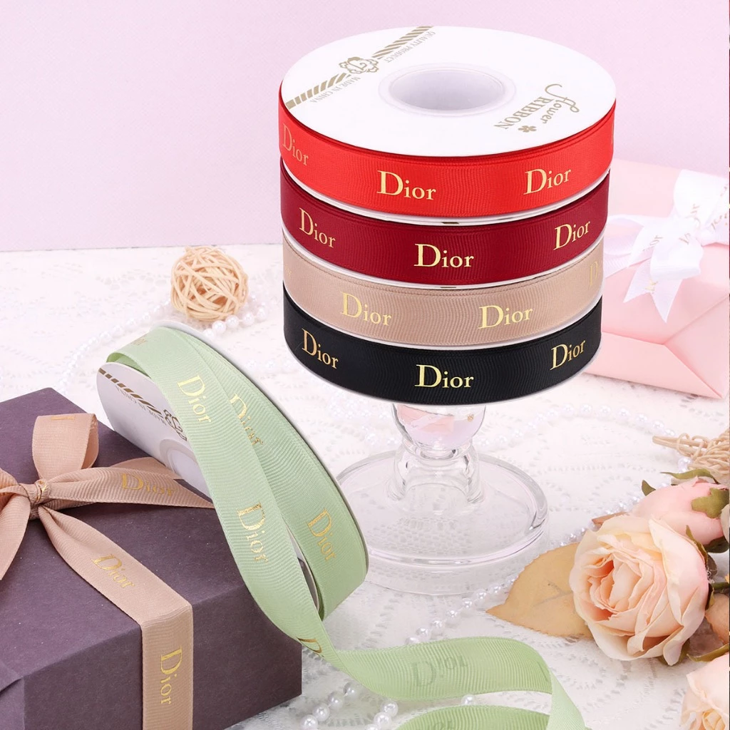 ริบบิ้นผ้า D i o r ดิ ออ ขนาด 2 ซม. 36 ม.
