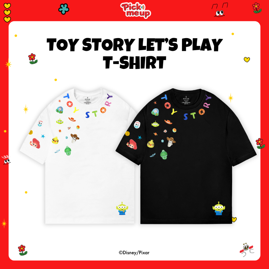PickMeUp เสื้อยืดพิมพ์ลาย Toy Story Let’s play ลิขสิทธิ์ Disney