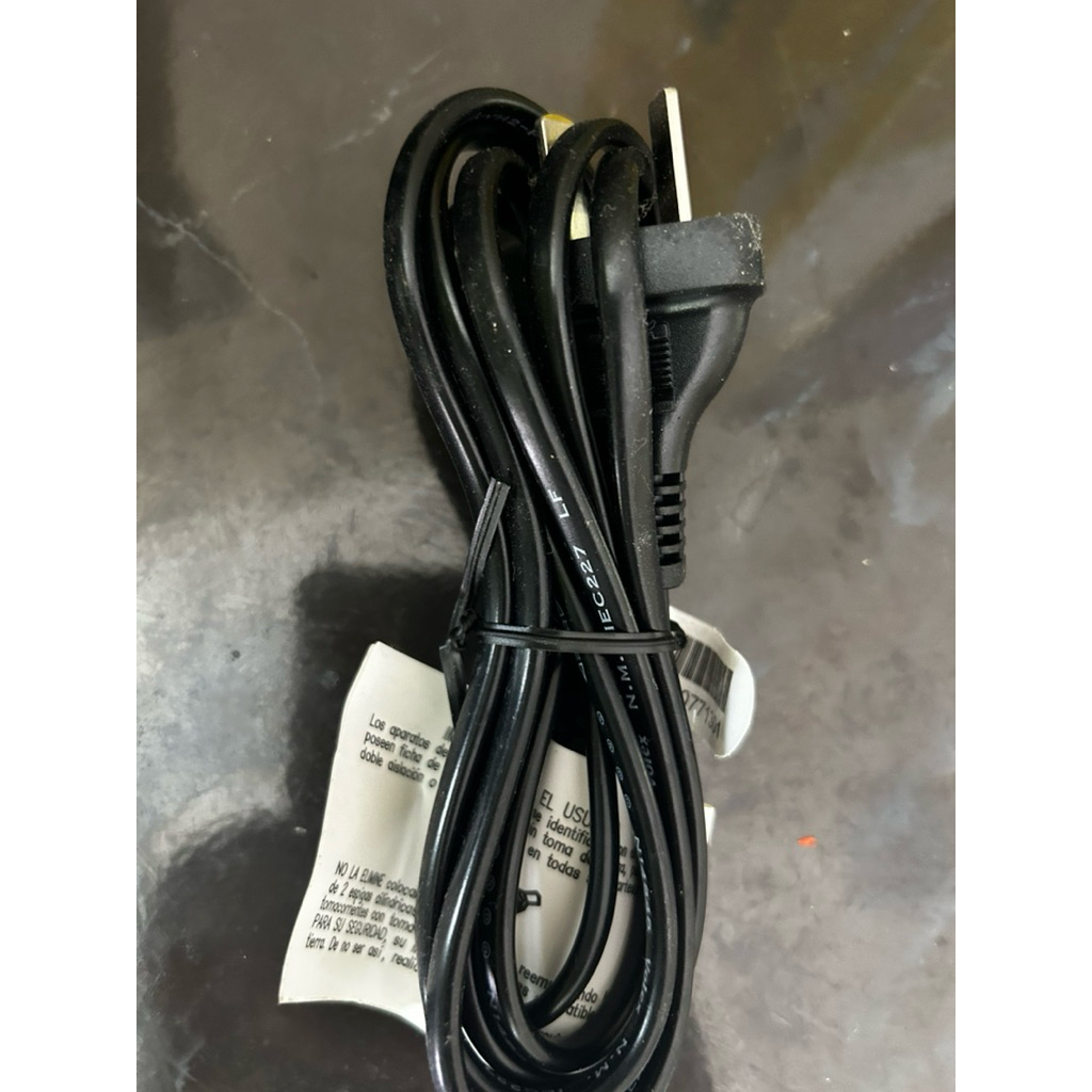 สาย AC Power 2 รู สำหรับอะแดปเตอร์โน๊ตบุ๊ค ความมยาว 1.5 เมตร