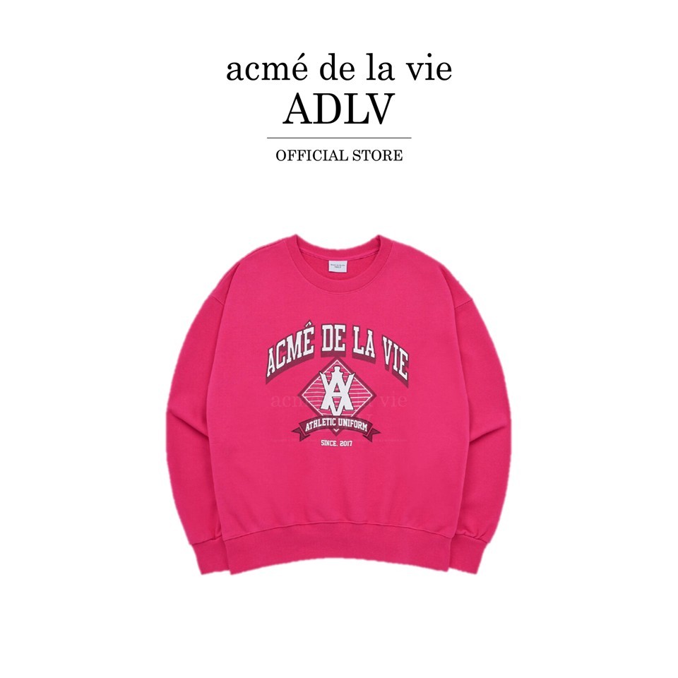 ADLV [acme de la vie] เสื้อแขนยาว รุ่น Diamond A Logo Symbol Sweat Shirt Pink (50012SDMSWU_F3PIXX)