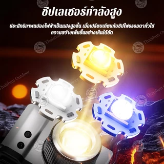 Thaishun ไฟฉายคาดหัว 3 ยิ่ม ของแท้ ซูมอัตโนมัติปุ่มเดียว 1 ดวงใช้ 2 โหมด โคมไฟแคมป์ปิ้งกลางแจ้ง เดินป่ากลางคืน