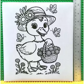 เฟรมผ้าระบายสี จัมโบ้2 23x25.5 เซนติเมตร (ไม่รวมสี+พู่กัน) Wooden Frame Jumbo2