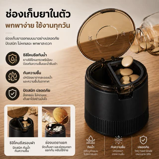 MediSpin เครื่องบดยาพรีเมียม บดละเอียด ปรับได้ 5 ระดับ มีช่องเก็บยาในตัว พร้อมแปรง Food Grade