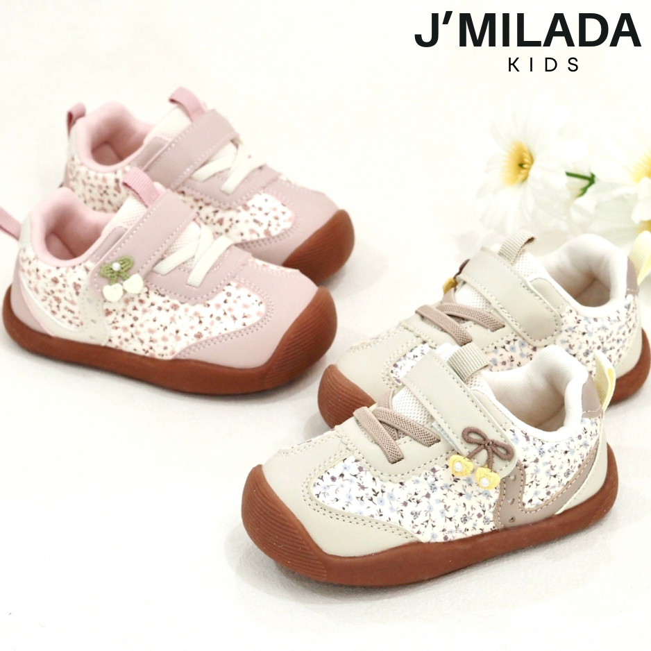 J’Milada Kids รองเท้าผ้าใบเด็ก รองเท้าเด็กหัดเดิน-2 ขวบ นุ่ม เบาสบาย ระบายอากาศดี ไม่อับชื้น (Brad37)