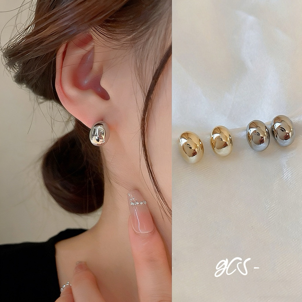 พร้อมส่ง ต่างหูทรงหยดน้ำ ไม่ลอกดำ เรียบหรูแมทได้ทุกลุค ร้านไทย