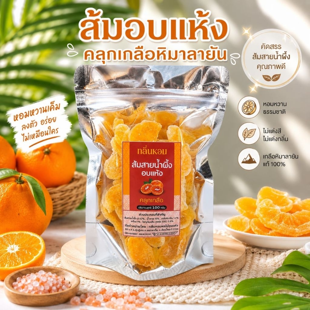 [สินค้าพร้อมส่ง]ส้มสายน้ำผึ้งกลีบคลุกเกลือหิมาลายัน หวาน เค็ม เปรี้ยว
