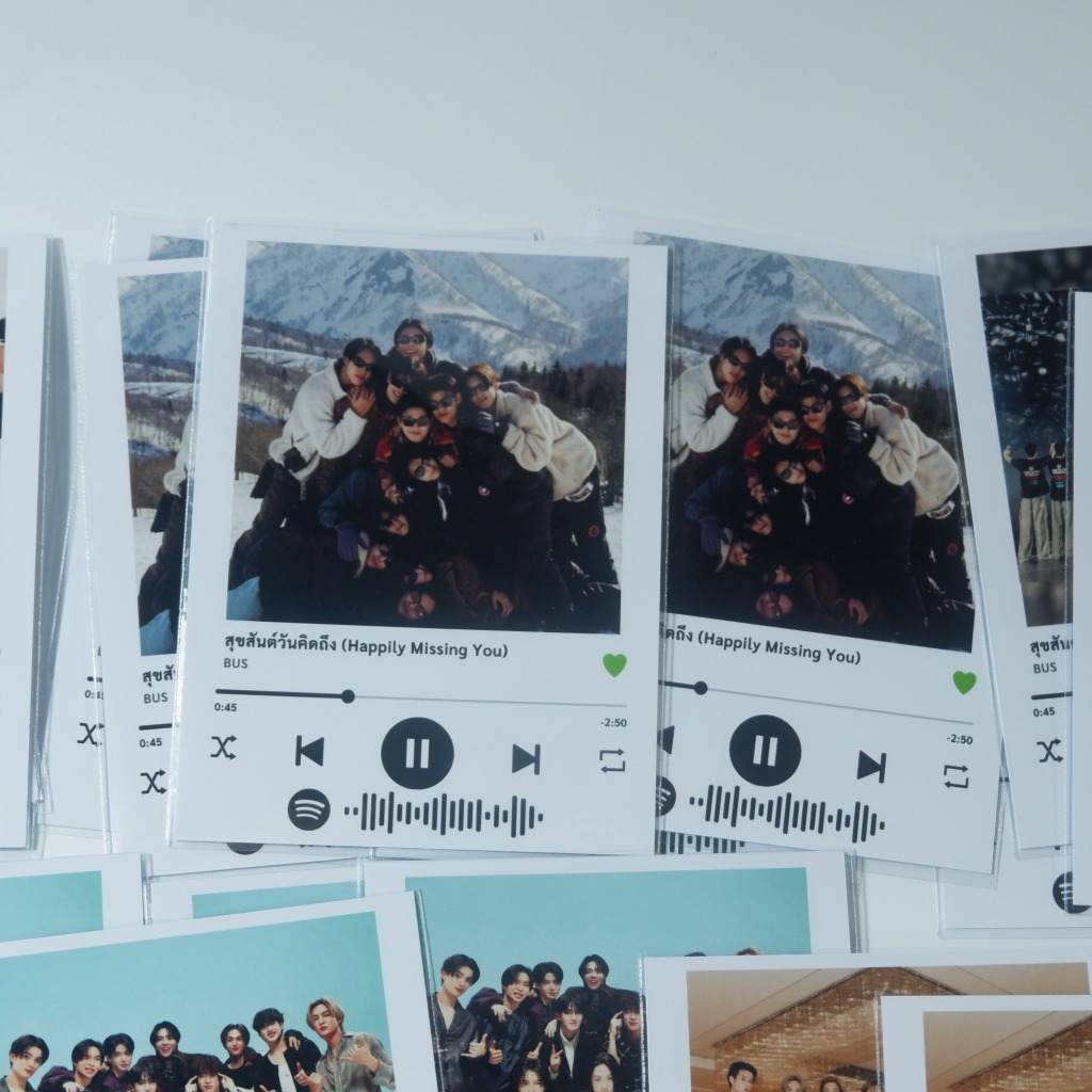(มีซองใสทุกใบ) รับปริ้นท์ภาพสแกนฟังเพลงจาก Spotify Youtube คละรูปได้ แต่คละเพลงไม่ได้นะคะ‼️