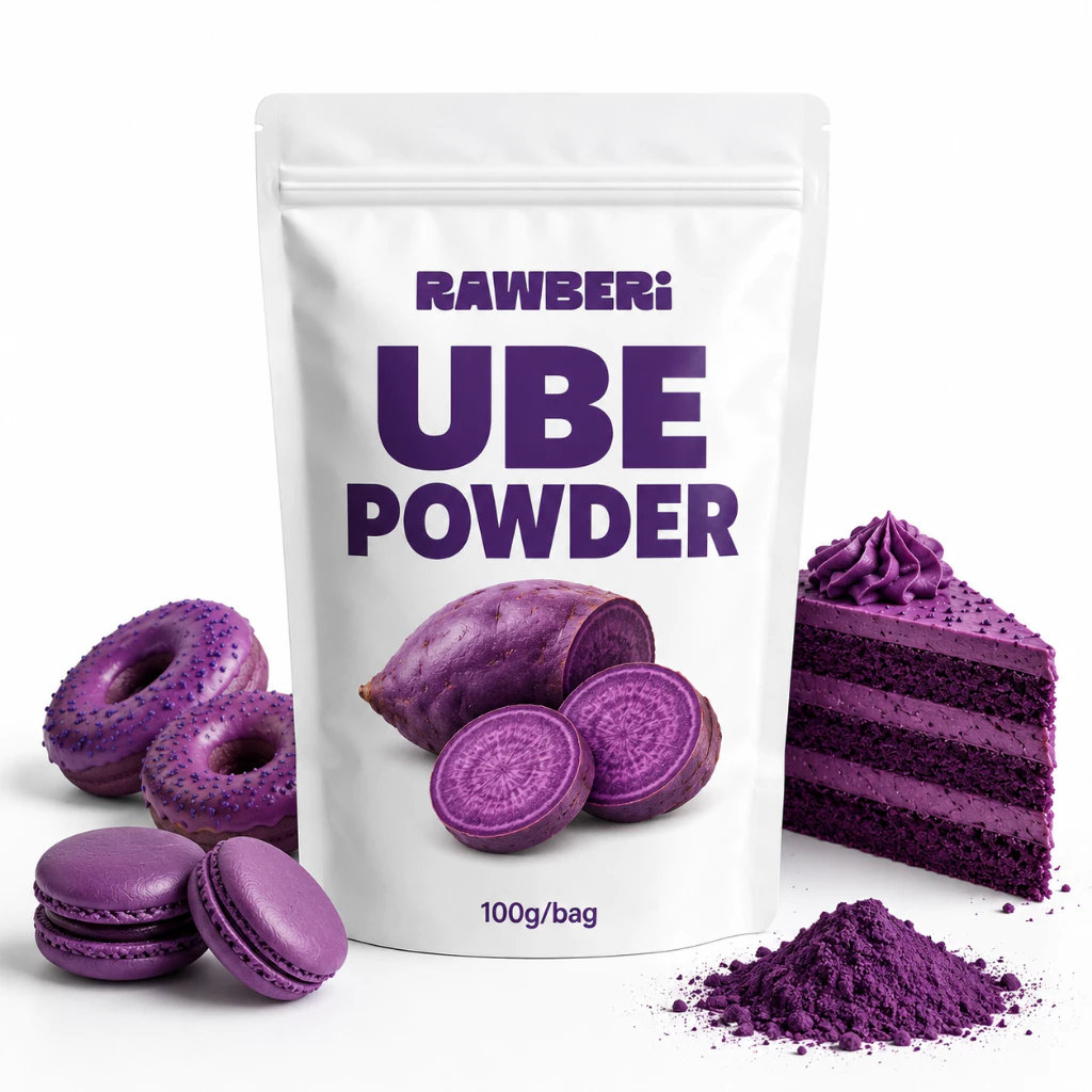 (พร้อมส่ง)RAWBERi UBE POWDER 100g.🇵🇭 ผงมันม่วงแท้จากฟิลิปปินส์ 100%