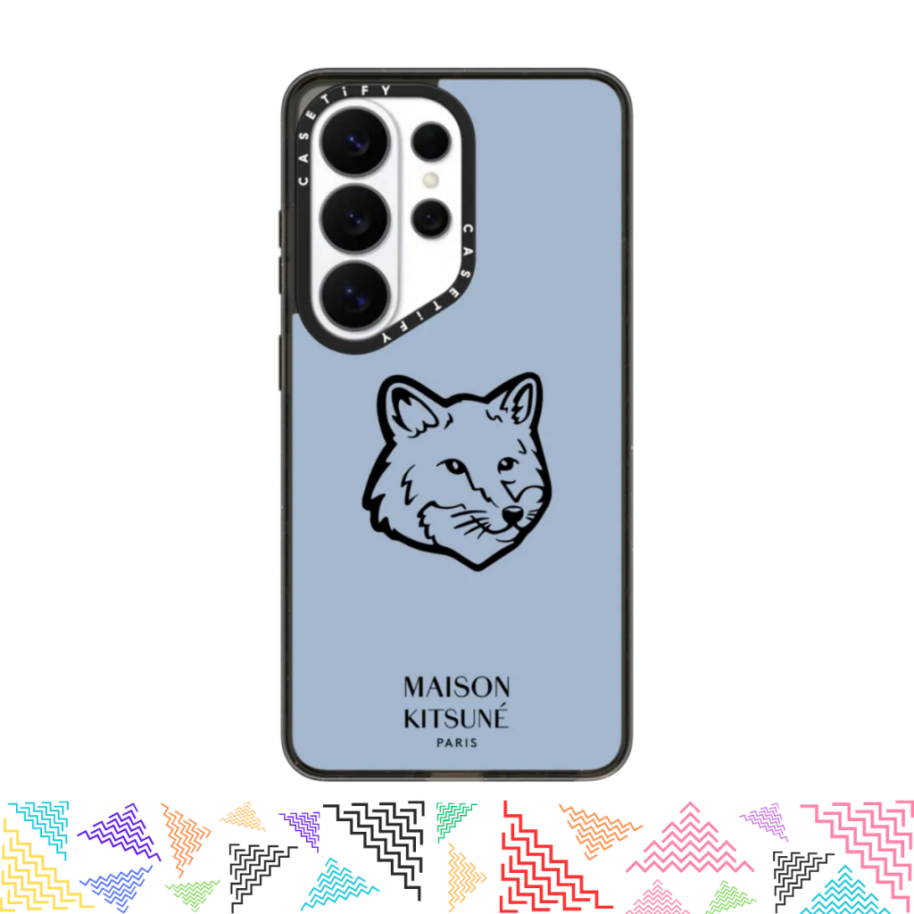 CASETiFY | Maison Kitsuné Fox Head Phone Case - Pure Blue [Maison Kitsune] For iPhone Samsung แท้