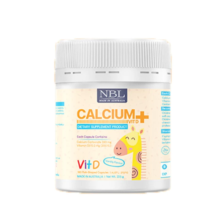 【ของแท้】NBL Calcium + VIT D แคลเซียมเหลว ผสมวิตามินดี 3 (180 แคปซูล)