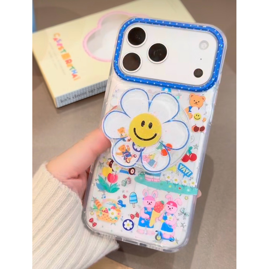 [15-17pm] เคสหมีวิ้งเกิ้ลน้ำเงิน + Griptok แม่เหล็ก