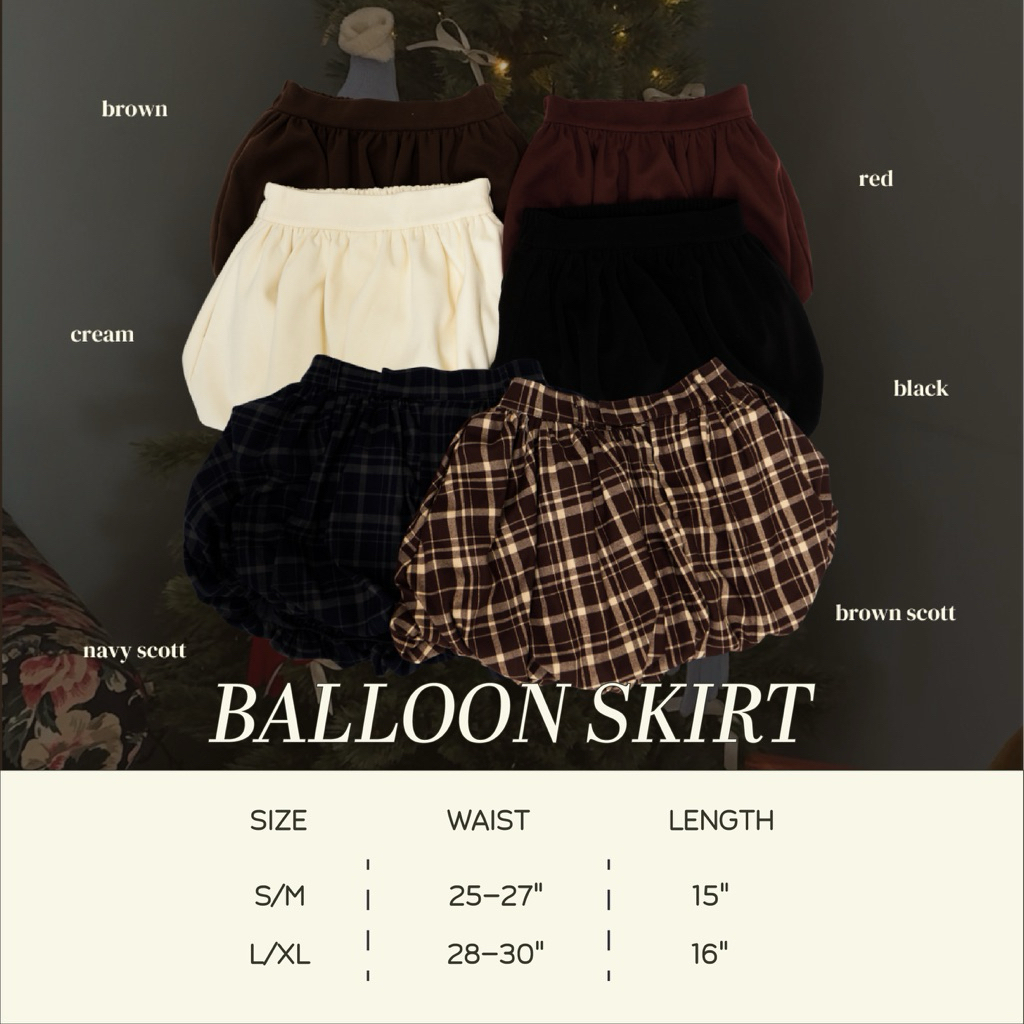 BALLOON SKIRT (พร้อมส่งตามสต๊อก)