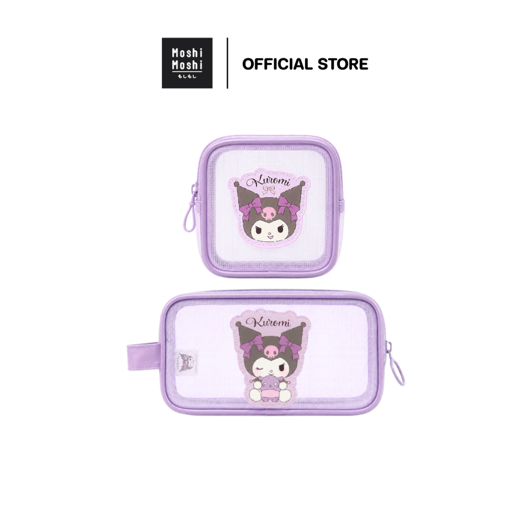 Moshi Moshi กระเป๋าเศษสตางค์ กระเป๋าเครื่องสำอาง ลาย Kuromi ลิขสิทธิ์แท้จากค่าย Sanrio รุ่น 6100008175-8176